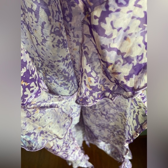 Jardin Vue Organza Purple Ruffle Dress NWT Sz M - Picture 7 of 14